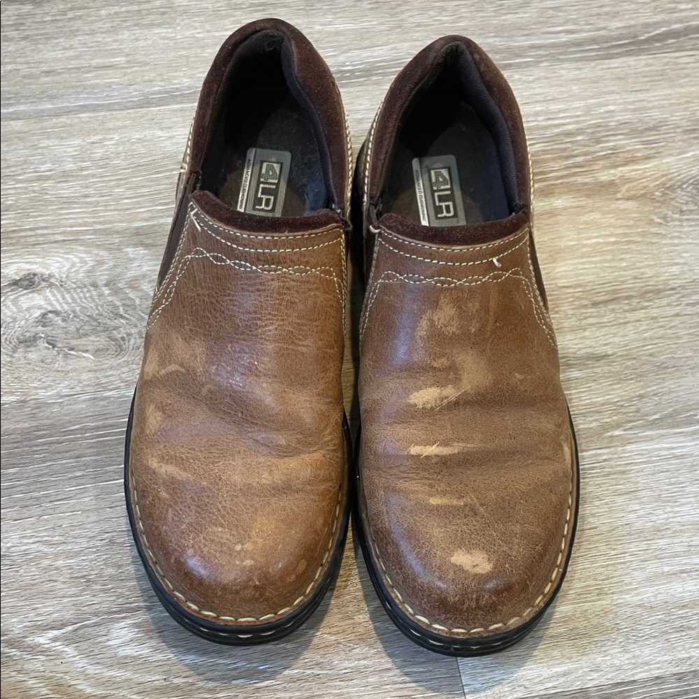 Ariat Brown Leather Slip-On Loafers